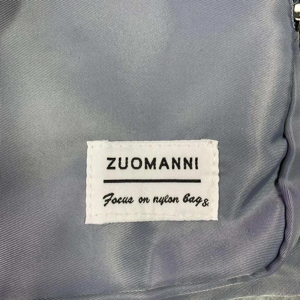 ZUOMANNI Nylon‎ Duffel Bag Gray Gym Travel Weekender Shoulder Strap Shoe Pocket